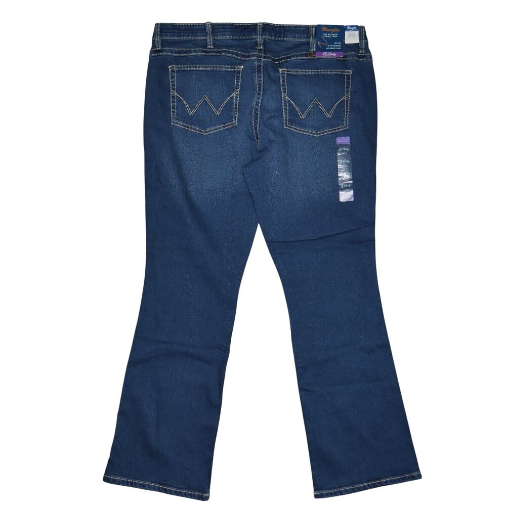 Wrangler Q-Baby Boot Cut Jeans Women's Plus Size 24W x 32 Dark Wash NWT - Picture 10 of 13